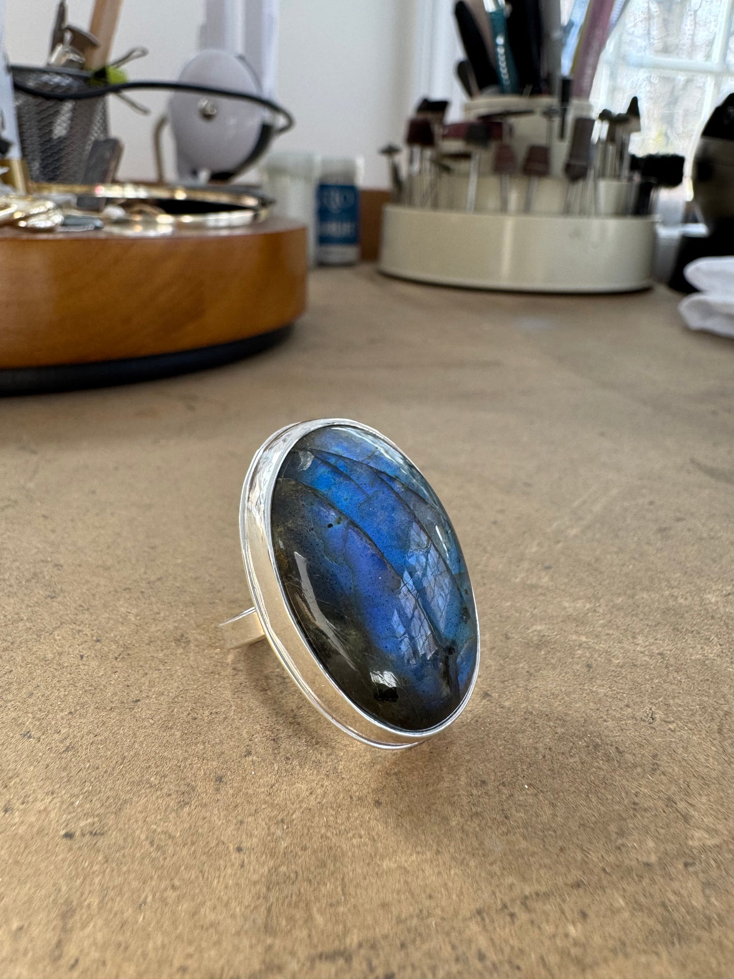 Labradorite Statement Ring