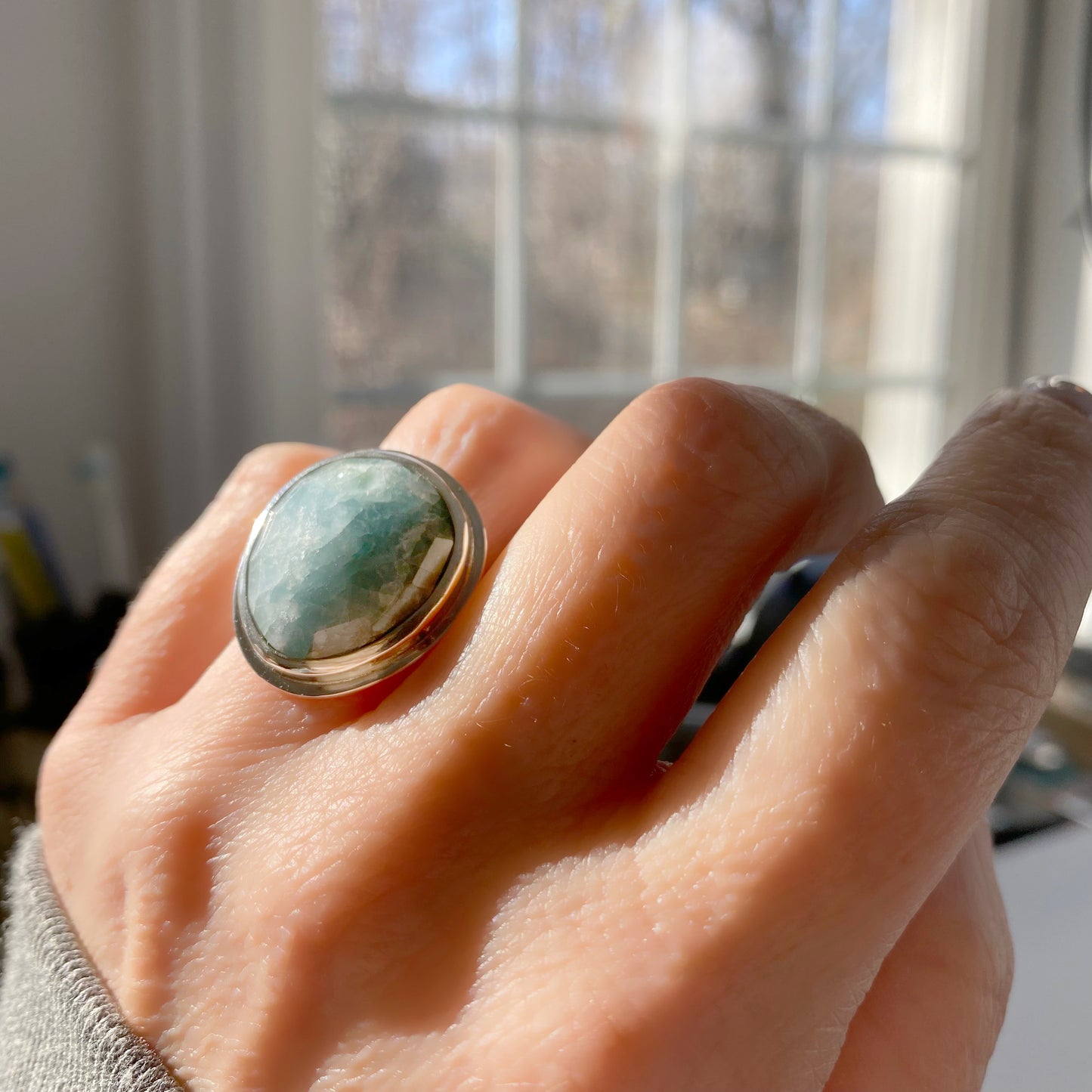 Aquamarine Statement Ring