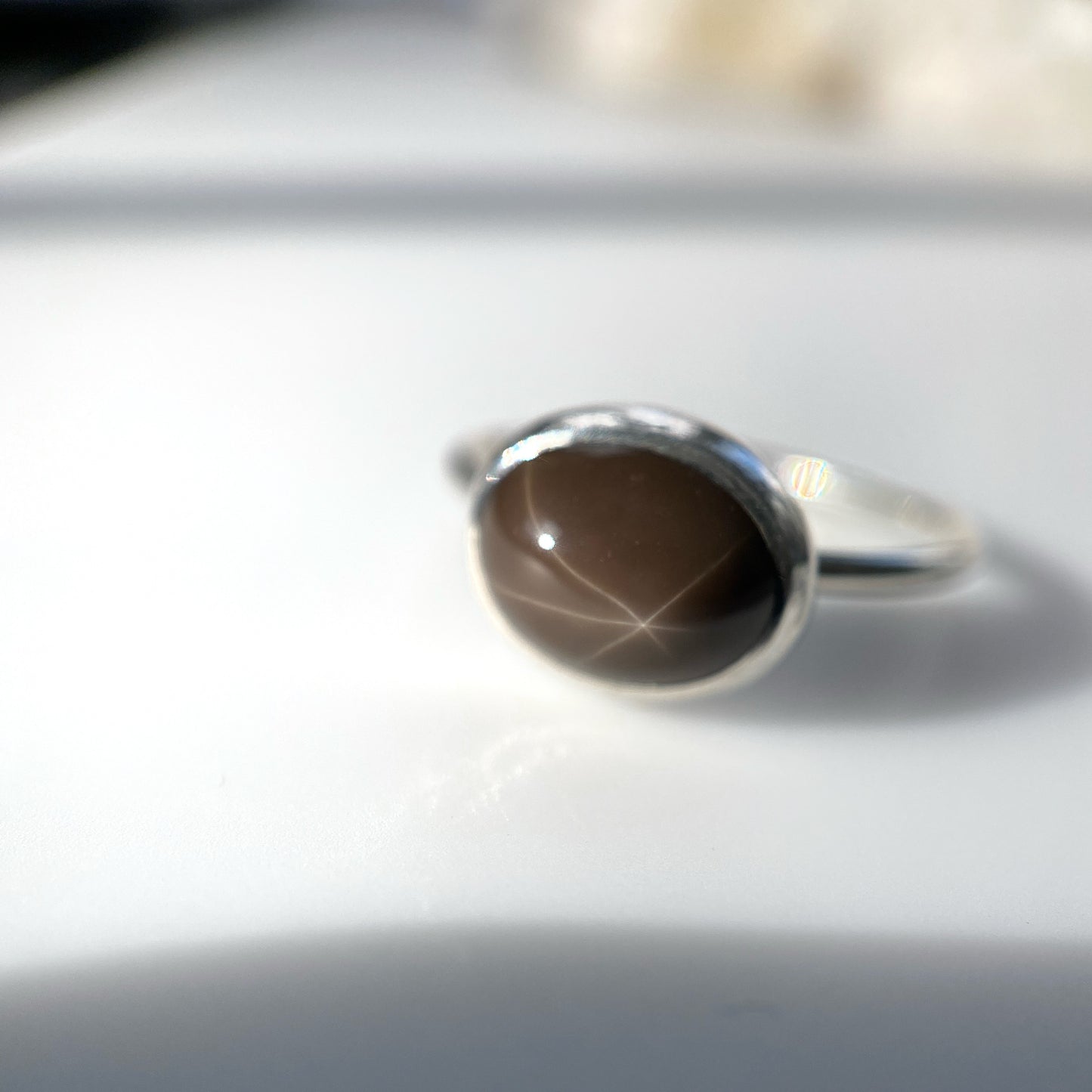 Smoky Brown Star Sapphire Ring